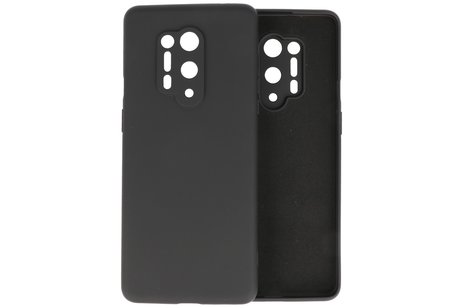 Hoesje Geschikt voor de OnePlus 8 Pro - Fashion Color Backcover Telefoonhoesje - Zwart