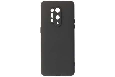 BAOHU Hoesje Geschikt voor de OnePlus 8 Pro - Fashion Color Backcover Telefoonhoesje - Zwart