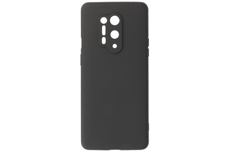 Hoesje Geschikt voor de OnePlus 8 Pro - Fashion Color Backcover Telefoonhoesje - Zwart