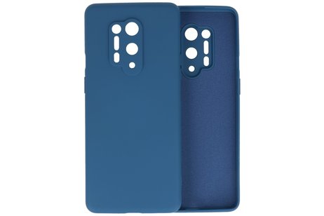 BAOHU Hoesje Geschikt voor de OnePlus 8 Pro - Fashion Color Backcover Telefoonhoesje - Navy
