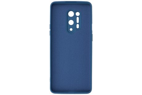 BAOHU Hoesje Geschikt voor de OnePlus 8 Pro - Fashion Color Backcover Telefoonhoesje - Navy