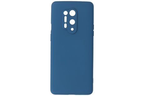 BAOHU Hoesje Geschikt voor de OnePlus 8 Pro - Fashion Color Backcover Telefoonhoesje - Navy