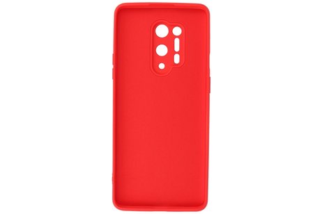 BAOHU Hoesje Geschikt voor de OnePlus 8 Pro - Fashion Color Backcover Telefoonhoesje - Rood