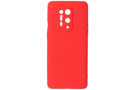 BAOHU Hoesje Geschikt voor de OnePlus 8 Pro - Fashion Color Backcover Telefoonhoesje - Rood
