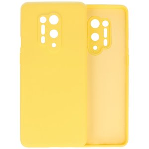 BAOHU Hoesje Geschikt voor de OnePlus 8 Pro - Fashion Color Backcover Telefoonhoesje - Geel