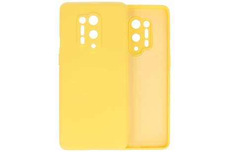 BAOHU Hoesje Geschikt voor de OnePlus 8 Pro - Fashion Color Backcover Telefoonhoesje - Geel
