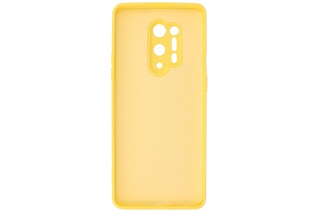 BAOHU Hoesje Geschikt voor de OnePlus 8 Pro - Fashion Color Backcover Telefoonhoesje - Geel