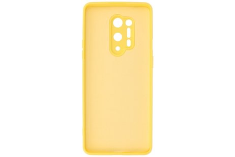 OnePlus 8 Pro Hoesje Fashion Color Backcover Telefoonhoesje Geel