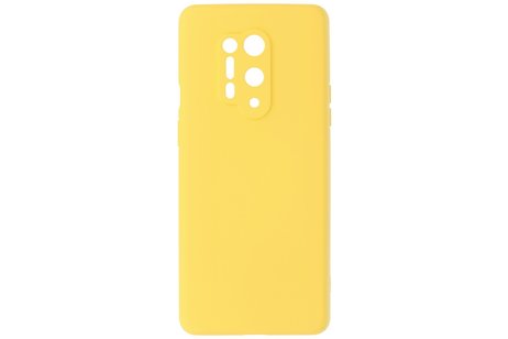 BAOHU Hoesje Geschikt voor de OnePlus 8 Pro - Fashion Color Backcover Telefoonhoesje - Geel