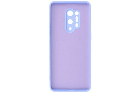 Hoesje Geschikt voor de OnePlus 8 Pro - Fashion Color Backcover Telefoonhoesje - Paars