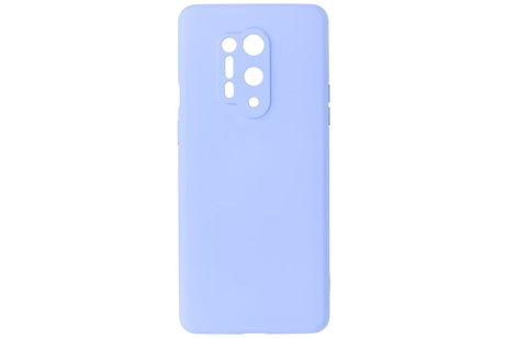 BAOHU Hoesje Geschikt voor de OnePlus 8 Pro - Fashion Color Backcover Telefoonhoesje - Paars
