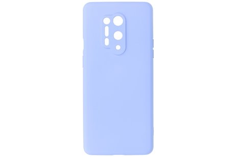 Hoesje Geschikt voor de OnePlus 8 Pro - Fashion Color Backcover Telefoonhoesje - Paars