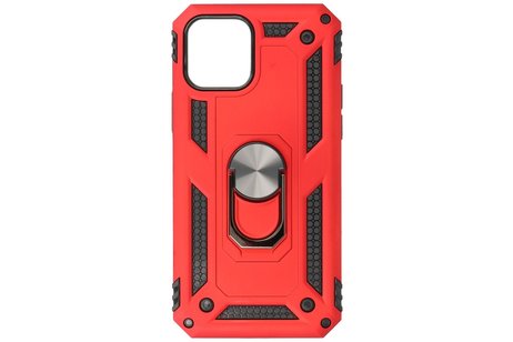 BAOHU Backcover Hoesje - Telefoonhoesje met Ring Houder - Hoesje Geschikt voor iPhone 12 Mini - Rood