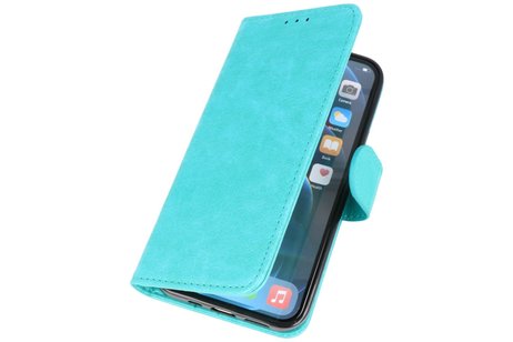 Hoesje Geschikt voor iPhone 12 Mini - Kaarthouder Book Case Telefoonhoesje - Groen