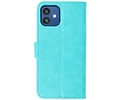 BAOHU Hoesje Geschikt voor iPhone 12 Mini - Kaarthouder Book Case Telefoonhoesje - Groen