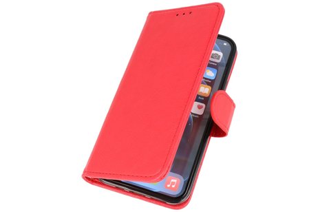 BAOHU Hoesje Geschikt voor iPhone 12 & 12 Pro - Kaarthouder Book Case Telefoonhoesje - Rood