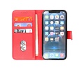 iPhone 12 & iPhone 12 Pro Hoesje Kaarthouder Book Case Telefoonhoesje Rood