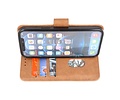 BAOHU Hoesje Geschikt voor iPhone 12 & 12 Pro - Kaarthouder Book Case Telefoonhoesje - Bruin