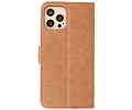 BAOHU Hoesje Geschikt voor iPhone 12 & 12 Pro - Kaarthouder Book Case Telefoonhoesje - Bruin