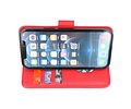 iPhone 12 Pro Max Hoesje Kaarthouder Book Case Telefoonhoesje Rood