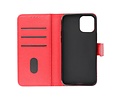 iPhone 12 Pro Max Hoesje Kaarthouder Book Case Telefoonhoesje Rood