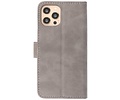 BAOHU Hoesje Geschikt voor iPhone 12 Pro Max - Kaarthouder Book Case Telefoonhoesje - Grijs