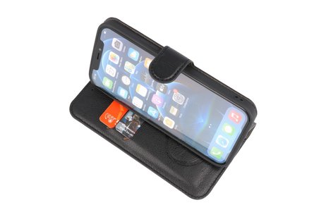 BAOHU KAIYUE - Luxe Portemonnee Hoesje - Pasjeshouder Telefoonhoesje - Wallet Case - Geschikt voor iPhone 12 mini - Zwart