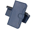 KAIYUE - Luxe Portemonnee Hoesje - Pasjeshouder Telefoonhoesje - Wallet Case - Geschikt voor iPhone 12 mini - Navy