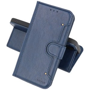 KAIYUE - Luxe Portemonnee Hoesje - Pasjeshouder Telefoonhoesje - Wallet Case - Geschikt voor iPhone 12 mini - Navy