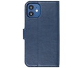 KAIYUE - Luxe Portemonnee Hoesje - Pasjeshouder Telefoonhoesje - Wallet Case - Geschikt voor iPhone 12 mini - Navy