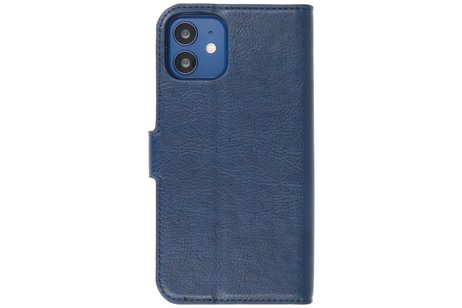 BAOHU KAIYUE - Luxe Portemonnee Hoesje - Pasjeshouder Telefoonhoesje - Wallet Case - Geschikt voor iPhone 12 mini - Navy