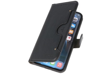 KAIYUE - Luxe Portemonnee Hoesje - Pasjeshouder Telefoonhoesje - Wallet Case - Geschikt voor iPhone 12 - iPhone 12 Pro - Zwart