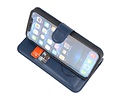 KAIYUE - Luxe Portemonnee Hoesje - Pasjeshouder Telefoonhoesje - Wallet Case - Geschikt voor iPhone 12 - iPhone 12 Pro - Navy