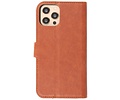 KAIYUE - Luxe Portemonnee Hoesje - Pasjeshouder Telefoonhoesje - Wallet Case - Geschikt voor iPhone 12 - iPhone 12 Pro - Bruin