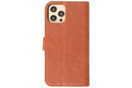 KAIYUE - Luxe Portemonnee Hoesje - Pasjeshouder Telefoonhoesje - Wallet Case - Geschikt voor iPhone 12 - iPhone 12 Pro - Bruin