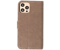 BAOHU KAIYUE - Luxe Portemonnee Hoesje - Pasjeshouder Telefoonhoesje - Wallet Case - Geschikt voor iPhone 12 - iPhone 12 Pro - Grijs