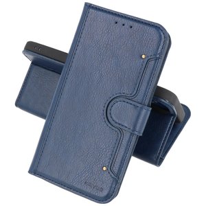 KAIYUE - Luxe Portemonnee Hoesje - Pasjeshouder Telefoonhoesje - Wallet Case - Geschikt voor iPhone 12 Pro Max - Navy