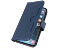 BAOHU KAIYUE - Luxe Portemonnee Hoesje - Pasjeshouder Telefoonhoesje - Wallet Case - Geschikt voor iPhone 12 Pro Max - Navy
