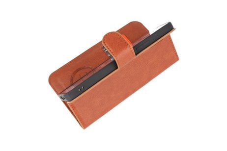 BAOHU KAIYUE - Luxe Portemonnee Hoesje - Pasjeshouder Telefoonhoesje - Wallet Case - Geschikt voor iPhone 12 Pro Max - Bruin