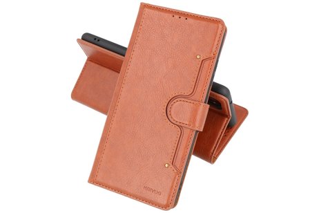 KAIYUE - Luxe Portemonnee Hoesje - Pasjeshouder Telefoonhoesje - Wallet Case - Geschikt voor Samsung Galaxy S20 FE - Bruin