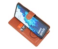 KAIYUE - Luxe Portemonnee Hoesje - Pasjeshouder Telefoonhoesje - Wallet Case - Geschikt voor Samsung Galaxy S20 FE - Bruin