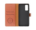 KAIYUE - Luxe Portemonnee Hoesje - Pasjeshouder Telefoonhoesje - Wallet Case - Geschikt voor Samsung Galaxy S20 FE - Bruin