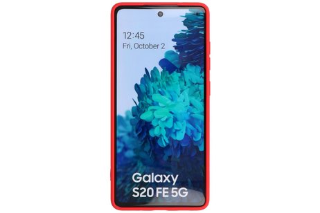 BAOHU Hoesje Geschikt voor de Samsung Galaxy S20 FE - Fashion Color Backcover Telefoonhoesje - Rood