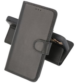 BAOHU Handmade Lederen Book Case Telefoonhoesje iPhone 12 Pro Max - Zwart