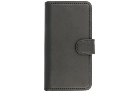 BAOHU Handmade Lederen Book Case Telefoonhoesje - Wallet Case - Portemonnee Hoesje - Geschikt voor iPhone 12 Pro Max - Zwart