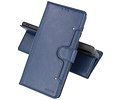 BAOHU KAIYUE - Luxe Portemonnee Hoesje - Pasjeshouder Telefoonhoesje - Wallet Case - Geschikt voor Samsung Galaxy S21 - Navy