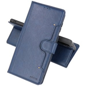 KAIYUE - Luxe Portemonnee Hoesje - Pasjeshouder Telefoonhoesje - Wallet Case - Geschikt voor Samsung Galaxy S21 - Navy