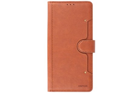 BAOHU KAIYUE - Luxe Portemonnee Hoesje - Pasjeshouder Telefoonhoesje - Wallet Case - Geschikt voor Samsung Galaxy S21 - Bruin
