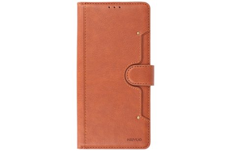 KAIYUE - Luxe Portemonnee Hoesje - Pasjeshouder Telefoonhoesje - Wallet Case - Geschikt voor Samsung Galaxy S21 - Bruin