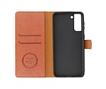 BAOHU KAIYUE - Luxe Portemonnee Hoesje - Pasjeshouder Telefoonhoesje - Wallet Case - Geschikt voor Samsung Galaxy S21 - Bruin